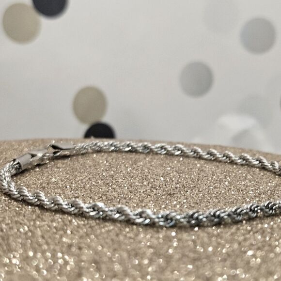 Titanium Stainless Steel Twisted Chain Bracelet - Picture 5 of 6